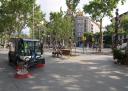 Mechanical sweeping of pedestrian areas Barcelona