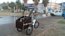 Access cleaning with electric tricycle in Barcelona