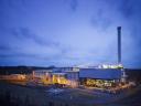 Planta Waste-to-Energy Allington vista nocturna (Reino Unido)