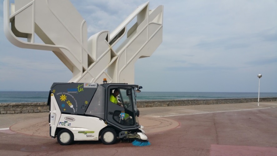 Barredora ZEV en San Sebastián, Guipúzcoa