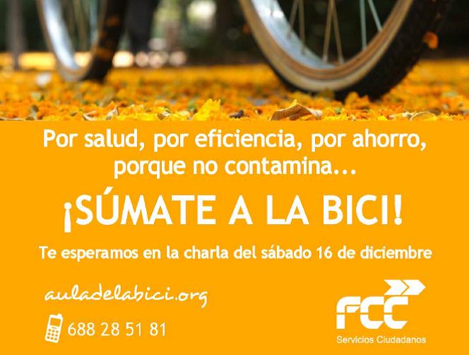 Cartel promocional del uso de la bici