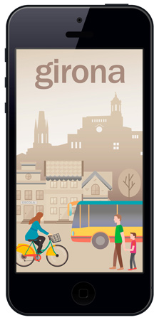 Aplicación de VISION para móvil en Girona