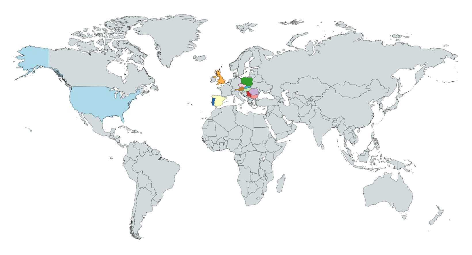 Mapa de países FCC