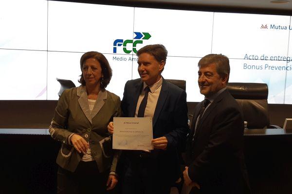 FCC Medio Ambiente winner of the 'Bonus Prevention' award by Mutua Universal