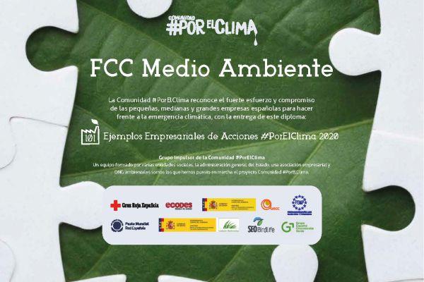 FCC Medio Ambiente selected as one of the  101 Business Climate Initiatives  for 2020