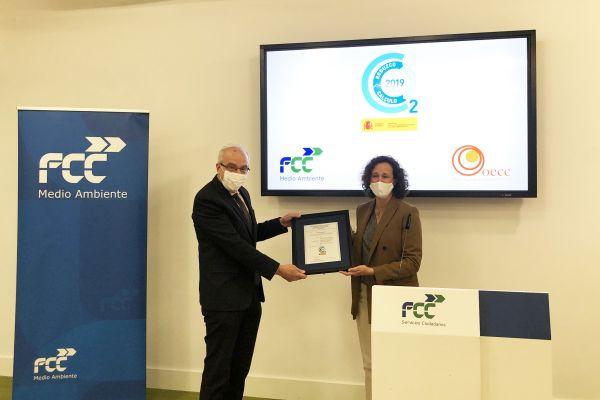 La Oficina Española de Cambio Climático en el acto de entrega a FCC Medio Ambiente del sello Reduzco