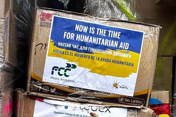 Los materiales donados por las personas de FCC Medio Ambiente llegan a familias afectadas por la invasión en Ucrania