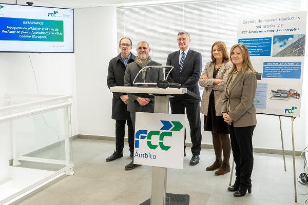 FCC Ámbito inaugura su planta de reciclaje integral de paneles fotovoltaicos en Cadrete (Zaragoza)
