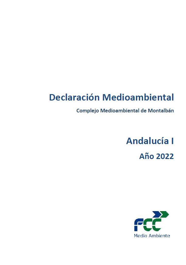 ES-V-0001-Declaración Medioambiental FCC Medio Ambiente Andalucía I Montalbán